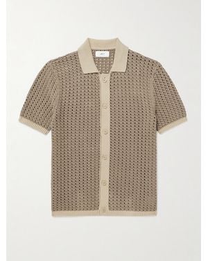 MR P. Crocheted Organic Cotton Shirt - Natural