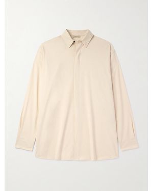 Fear Of God Oversized Stretch-Cotton And Wool-Blend Oxford Shirt - Natural