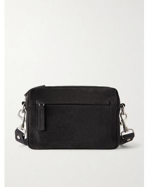 Officine Creative Quentin 25 Suede Messenger Bag - Black