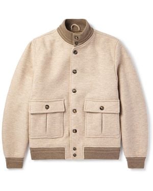 Valstar Virgin Wool Bomber Jacket - Natural