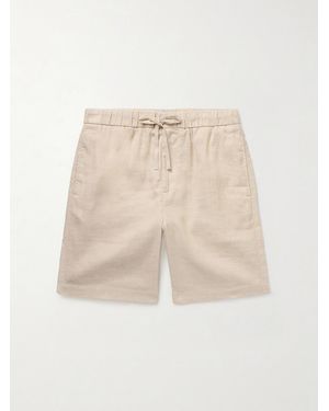 Frescobol Carioca Felipe Straight-Leg Linen And Cotton-Blend Drawstring Shorts - Natural