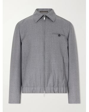 Slowear Montedoro Il Primo Wool-Canvas Bomber Jacket - Grey