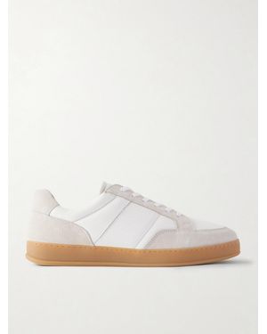 MR P. Colour-Block Suede And Leather Trainers - White