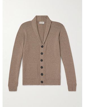John Smedley Rockford Shawl-collar Recycled-cashmere And Merino Wool-blend Cardigan - Natural