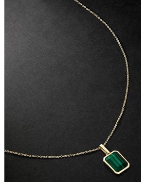 Mateo Malachite Necklace - Black