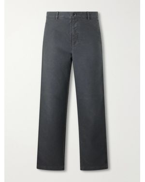 Barena Straight-Leg Cotton-Satin Pants - Grey