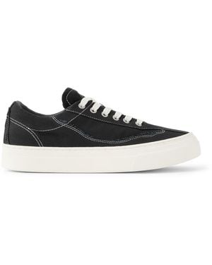 Omni Dellow Leather-trimmed Distressed Drill Sneakers - Black