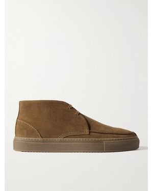MR P. Larry Split-Toe Regenerated Suede By Evolo Chukka Boots - Brown