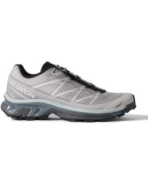 Salomon Xt-6 Shadow Rubber-Trimmed Mesh-Jacquard Sneakers - Gray