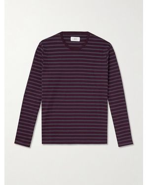 MR P. Striped Cotton-jersey T-shirt - Purple