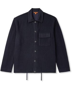 Barena Ribbed Jersey Blouson Jacket - Blue