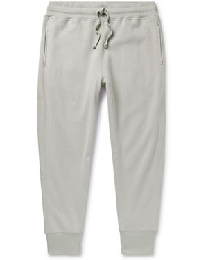Kingsman Logo-Embroidered Tapered Cotton And Cashmere-Blend Jersey Sweatpants - Gray