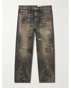 Neighborhood Savage Straight-Leg Distressed Jeans - Grey