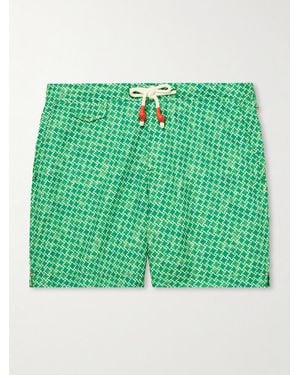 Orlebar Brown Standard Slim-Fit Straight-Leg Mid-Length Printed Swim Shorts - Green