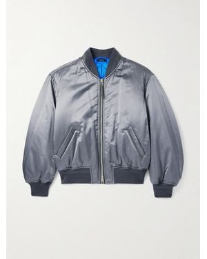 Tom Ford Satin Bomber Jacket - Grey