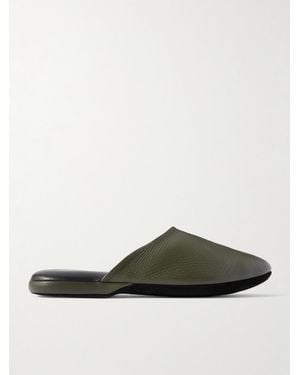 Charvet Nappa Leather Slippers - Green