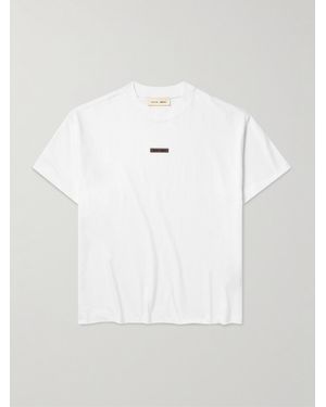 Fear Of God Logo-Appliquéd Cotton-Jersey T-Shirt - White