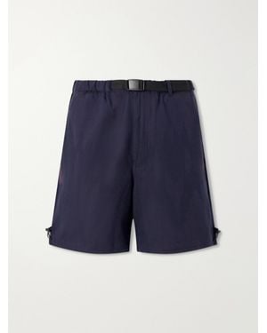 Kardo Kami Wide-Leg Belted Cotton Shorts - Blue