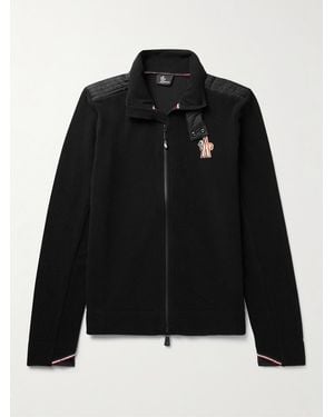 Moncler Logo-Appliquéd Fleece Zip-Up Ski Base Layer - Black