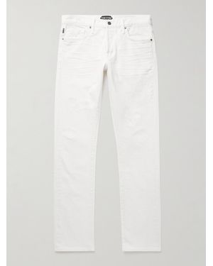Tom Ford Slim-Fit Straight-Leg Selvedge Jeans - White