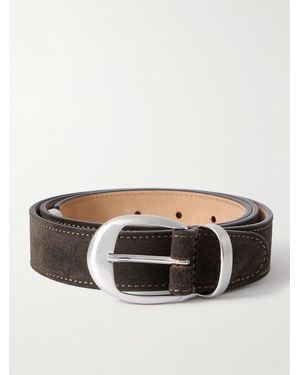 MR P. Gürtel aus Veloursleder - Braun