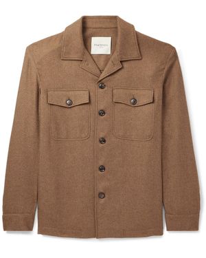 Piacenza 1733 Cashmere And Silk-blend Overshirt - Brown