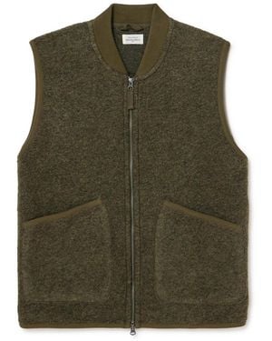 Hartford Boiled Wool-Blend Gilet - Green