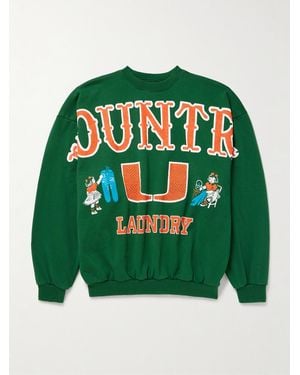 Kapital Printed Cotton-Jersey Sweatshirt - Green