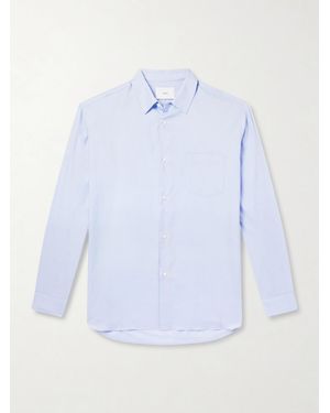 Ssstein Cotton And Silk-Blend Shirt - Blu