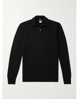 Massimo Alba Lima Cashmere Half-Zip Jumper - Black