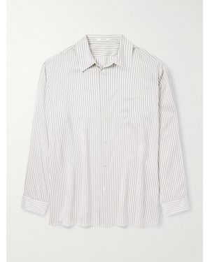 The Row Feme Striped Silk Shirt - White