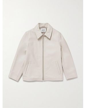 Agolde Chadwick Full-Grain Leather Jacket - Natural