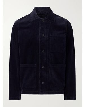 NN07 Morgan 50004 Organic Cotton-Corduroy Chore Jacket - Blue