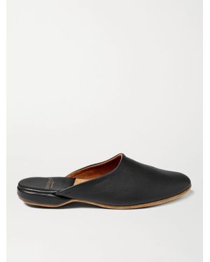 Derek Rose Morgan Slippers aus Leder - Weiß