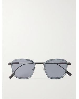 ZEGNA D-Frame Acetate And-Tone Sunglasses - Metallic