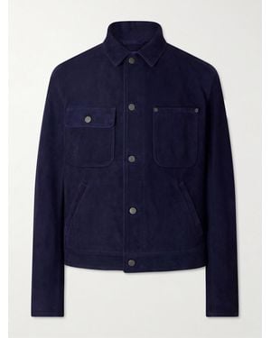 Ralph Lauren Suede Field Jacket - Blue