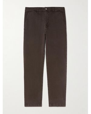 NN07 Aden 1923 Straight-Leg Organic Cotton-Blend Twill Chinos - Brown
