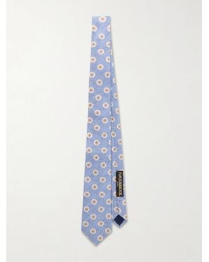 Favourbrook Selworthy 8Cm Cotton And Silk-Blend Jacquard Tie - Blue