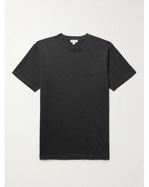 Sunspel Riviera Organic Cotton-Jersey T-Shirt - Black