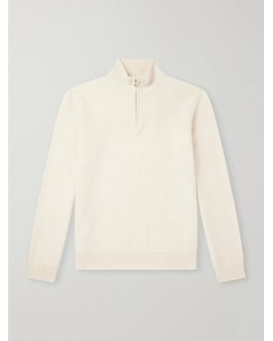MR P. Wool And Cashmere-Blend Half-Zip Jumper - Natural