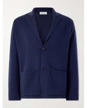 John Smedley Narah 2 Merino Wool Blazer - Blue