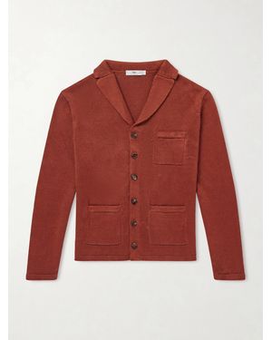 Inis Meáin Pub Jacket Linen Cardigan - Red