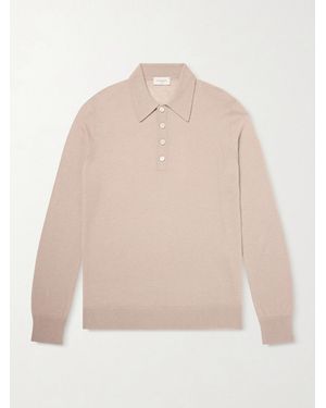 Piacenza 1733 Silk And Cashmere-blend Polo Jumper - Natural
