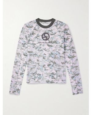 Acne Studios Elway Camouflage-Print Jersey T-Shirt - White