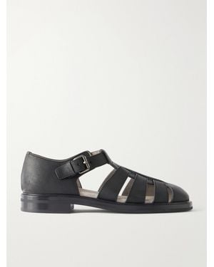 Church's Fisherman Winter Leather Sandals - Black