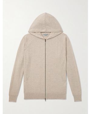 John Smedley Carty Merino Wool Zip-up Hoodie - Natural