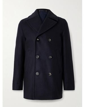 Private White V.c. The Manchester Wool Peacoat - Blue