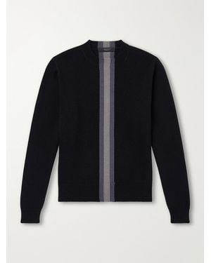 Gucci Web-Intarsia Wool Jumper - Blue