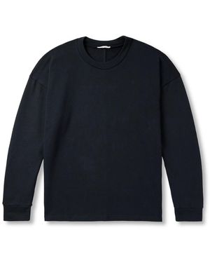 The Row Ezan Cotton-Jersey Sweatshirt - Blue