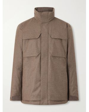Sease Padded Wool And Cashmere-blend Jacket - Brown